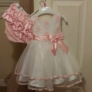 White and Blush Pink dress